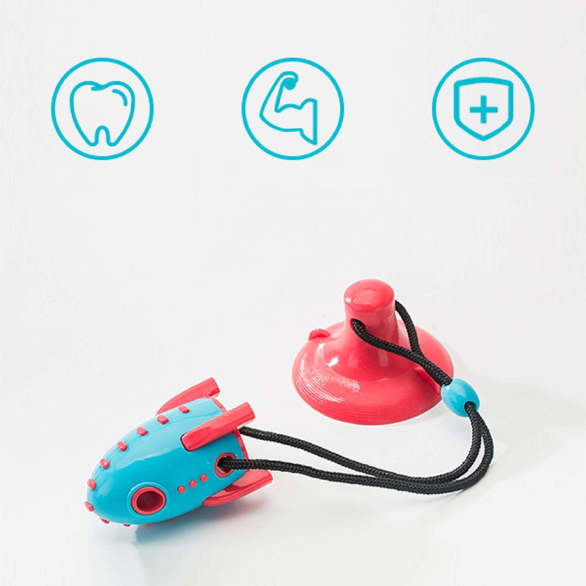 Rocket Leaking Food Dog Bite Toys
