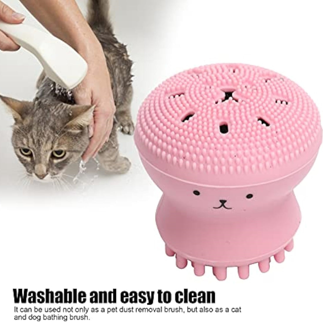 Pet Rubber Soft Foaming Bath Brush