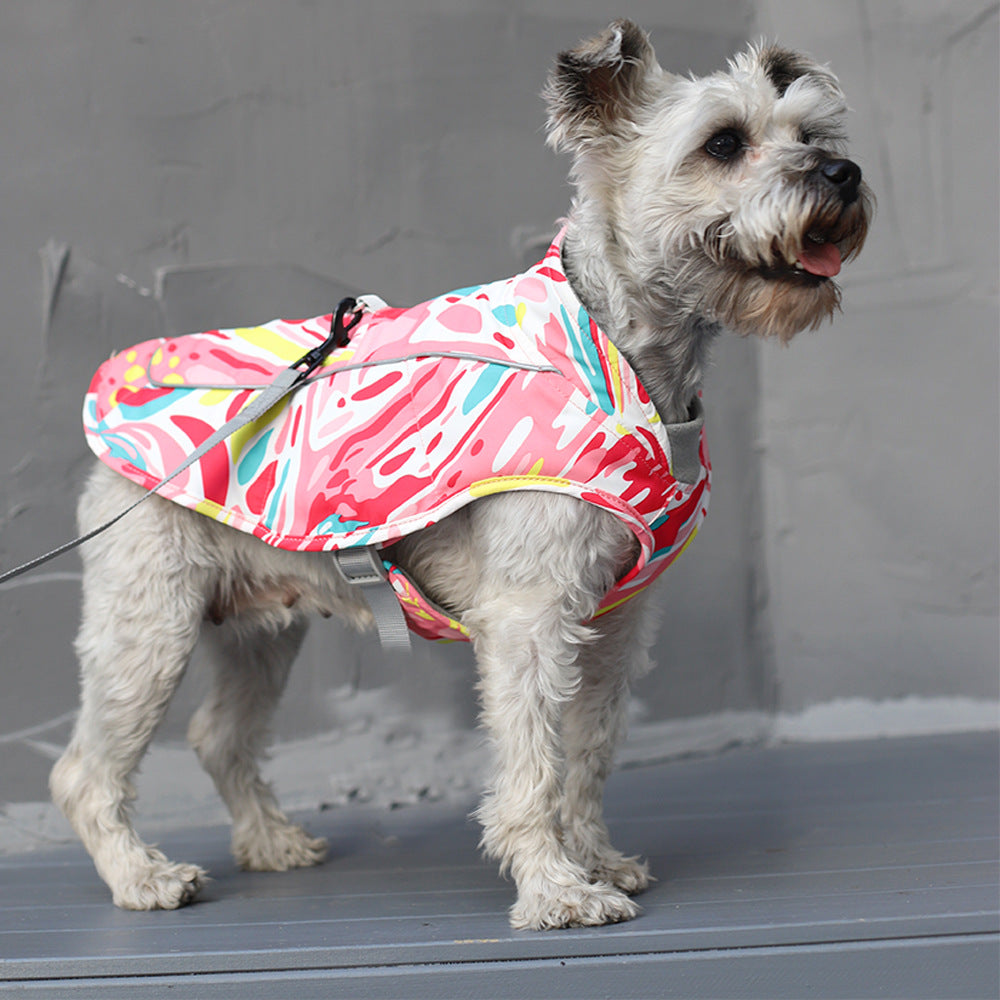 Pet New Print Waterproof Reflective Cotton Clothes