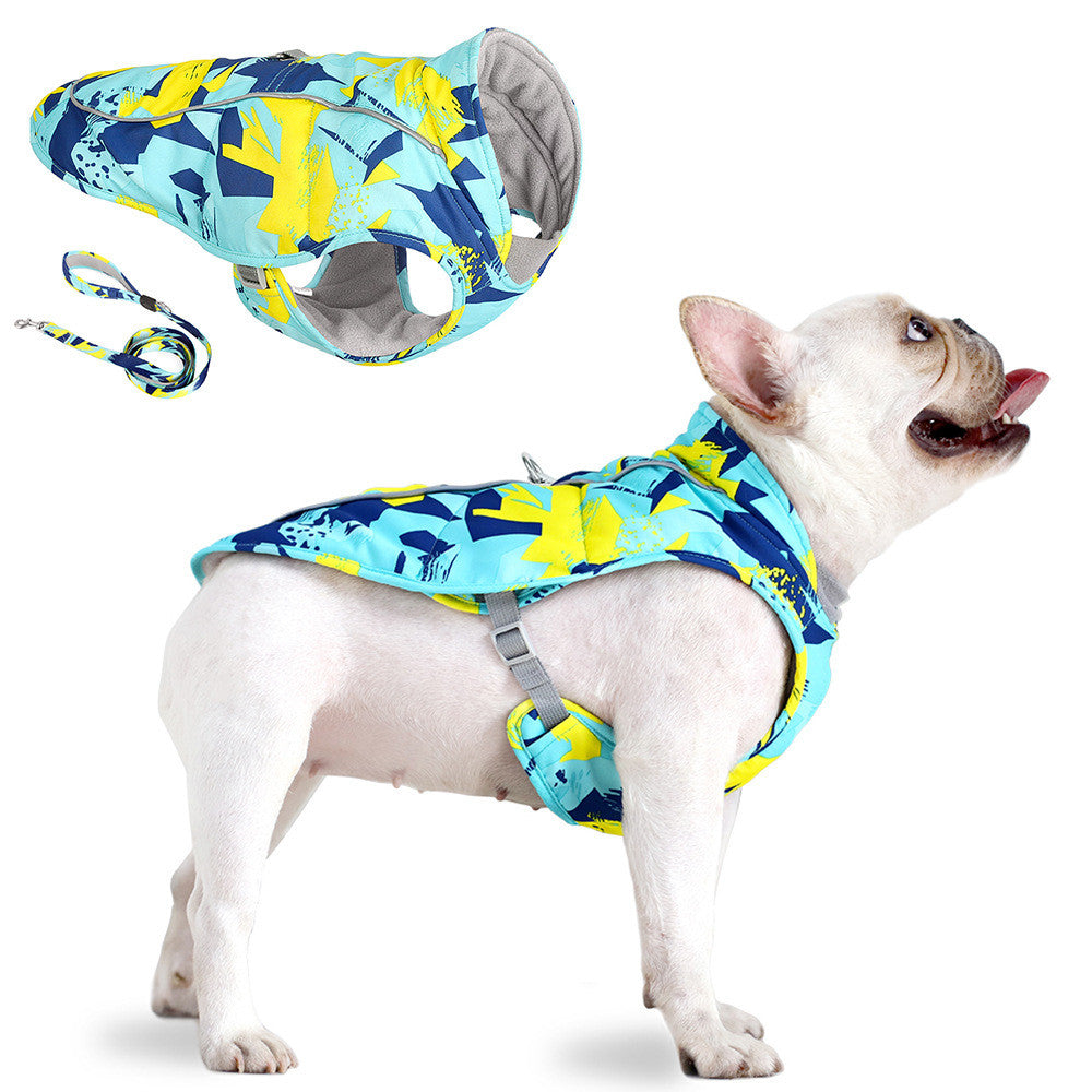 Pet New Print Waterproof Reflective Cotton Clothes