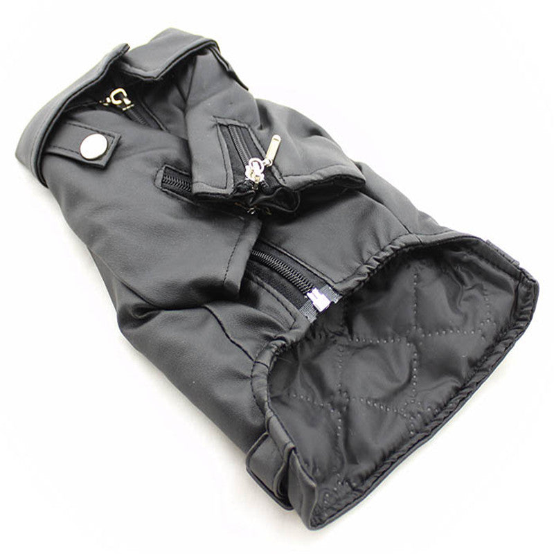 Pet Small Sticker Embroidered Eagle Leather Jacket