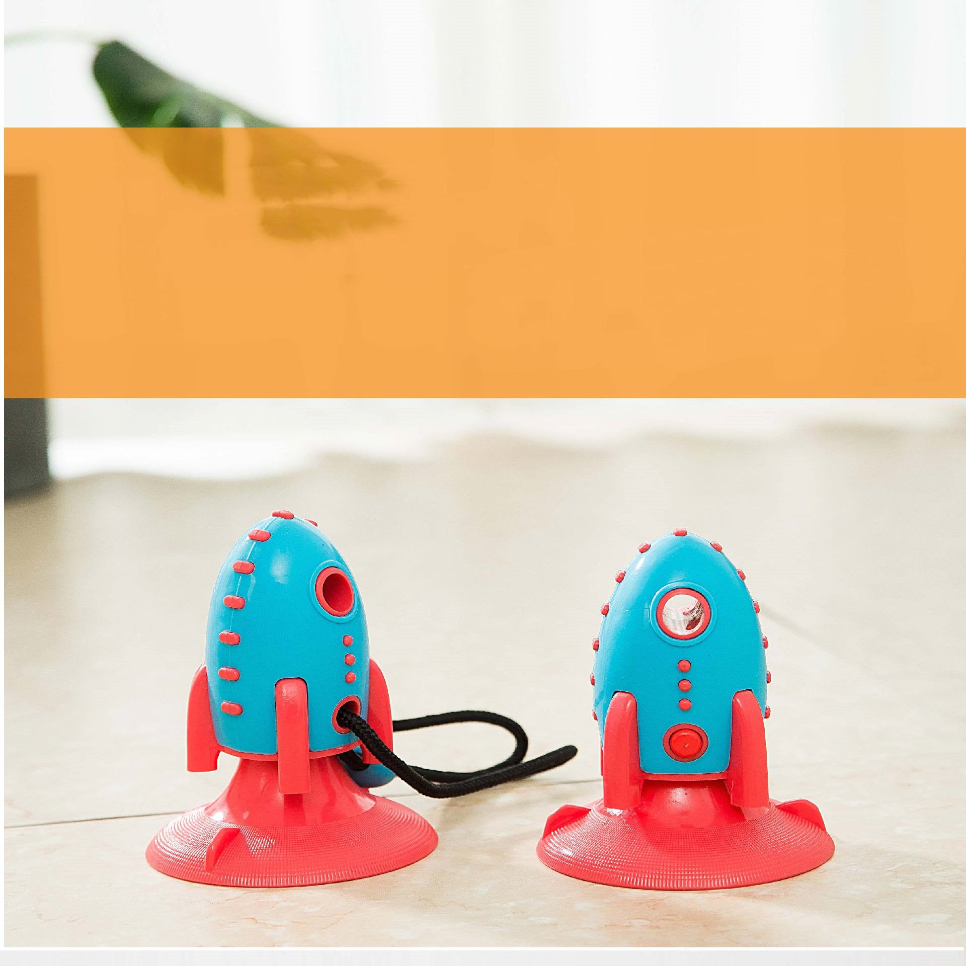 Rocket Leaking Food Dog Bite Toys
