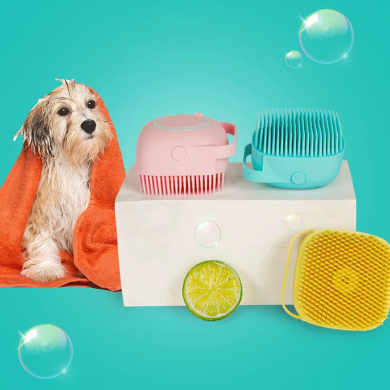 Soft Silicone Bristles Pet Washing Brush