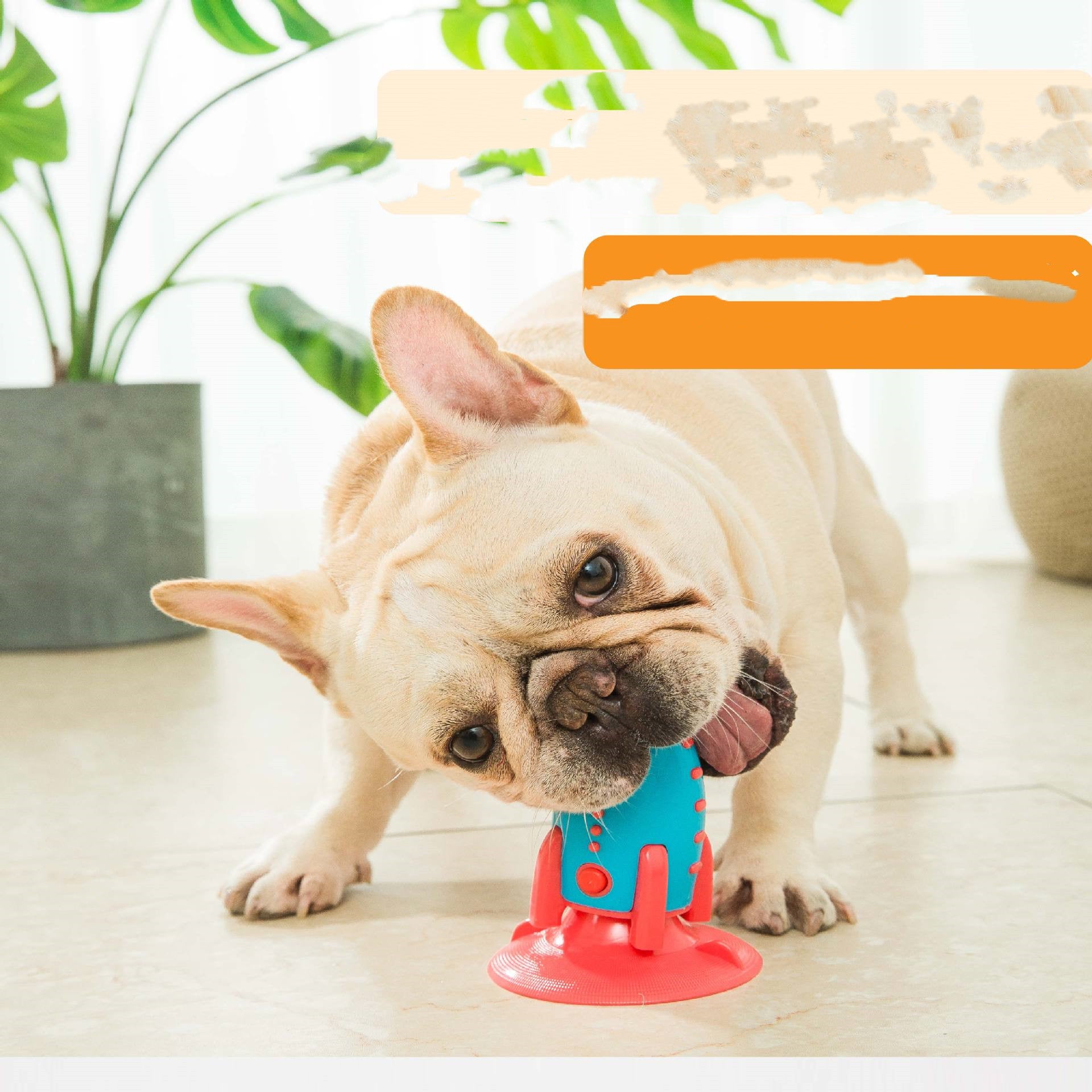 Rocket Leaking Food Dog Bite Toys