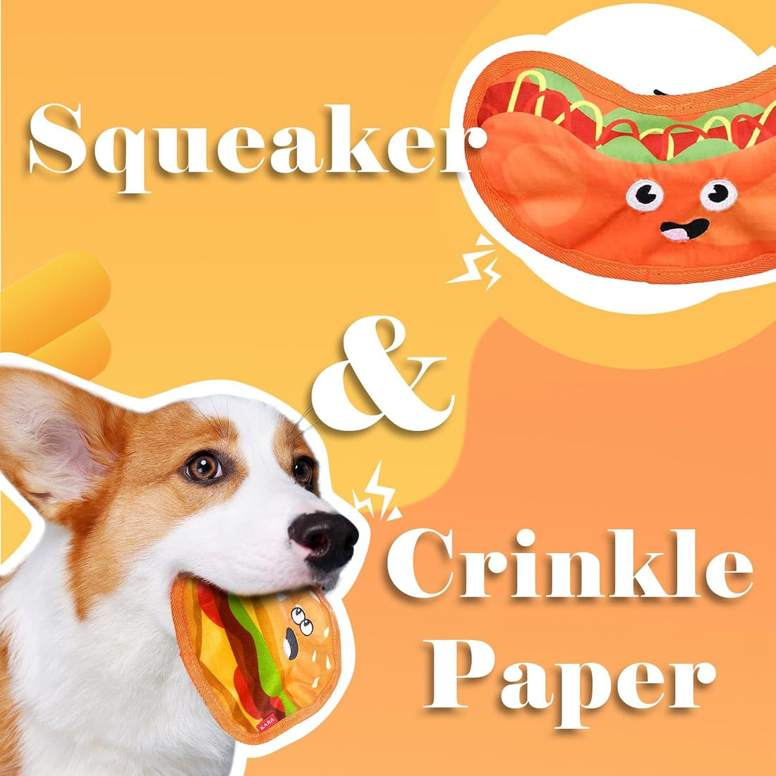 Crinkle Squeaky Dog Toy
