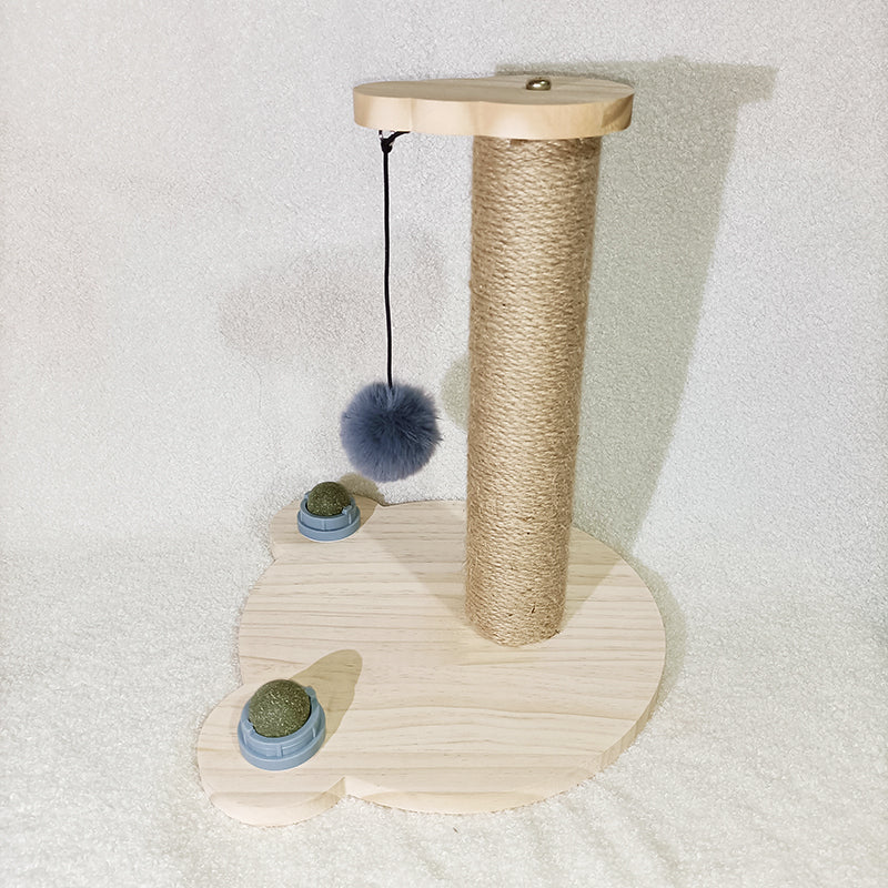 Solid Wood Turntable Bite-resistant Funny Cat Stick Toy