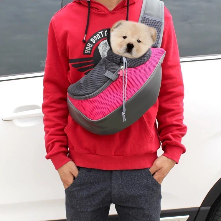 1pc Outdoor Travel Mesh Puppy Carrier