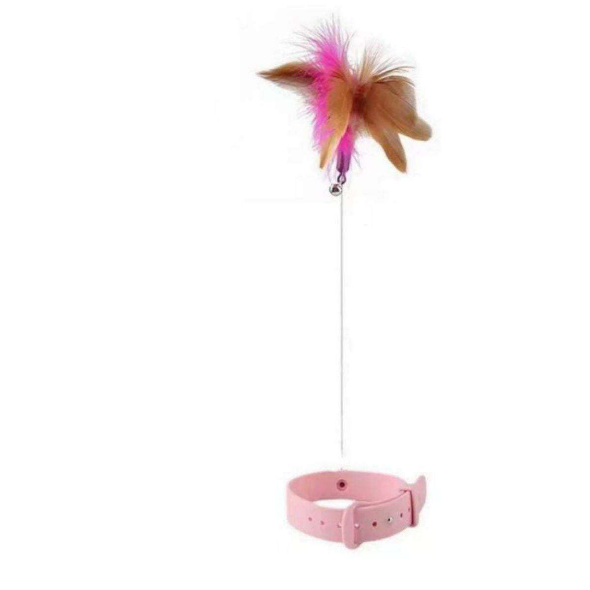 Cat Teasing Wand Adjustable Feather Collar Toys