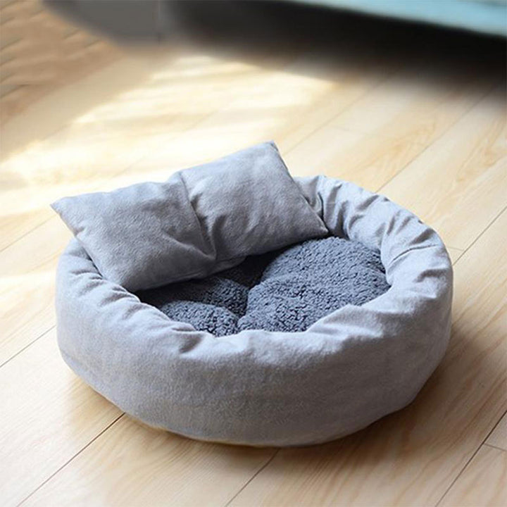 Round Short Plush Pet Bed